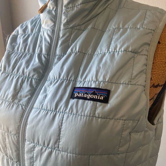 Patagonia Sz S Women's Light Blue Quilted Vest - Picture 4 of 11
